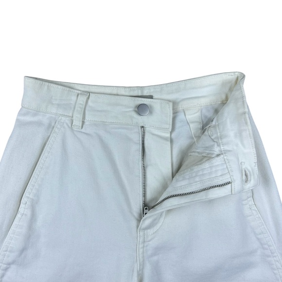 Everlane The Utility Barrel Pant High-Rise Crop Bone White Stretch Grunge Sz 0 - Picture 7 of 15